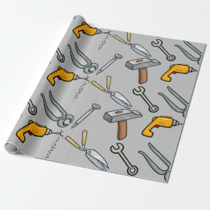 Handgereedschap Hamer Boor Spijker en Sleutel Cadeaupapier