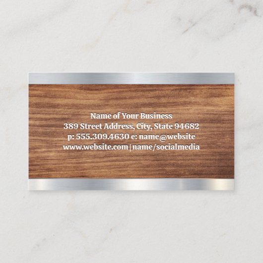 Handgereedschap | Hout en metaal Visitekaartje (Achterkant)