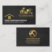 Handgereedschap houten hout voor goudconstructie visitekaartje (Voorkant / Achterkant)