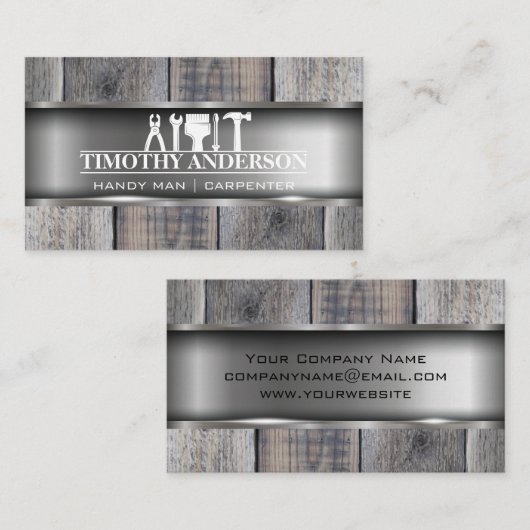 Handgereedschap | Metaal en Hout Visitekaartje (Voorkant / Achterkant)