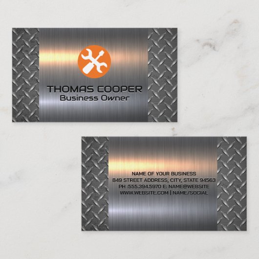 Handgereedschap | Metaalborstel | Staal bekleed Visitekaartje (Voorkant / Achterkant)