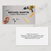 Handgereedschap | stalen achtergrond visitekaartje (Voorkant / Achterkant)