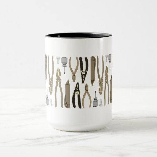 Handgereedschap van de elektricien mok (Midden)