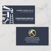 Handgereedschap voor bouwwerkzaamheden visitekaartje (Voorkant / Achterkant)