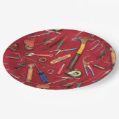 Handgereedschap voor onderhoud en handgereedschap  papieren bordje (Gekanteld)