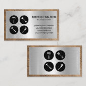 Handgereedschapspictogrammen | Metaal en bewerkt l Visitekaartje (Voorkant / Achterkant)