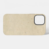 Handgeschept papier witgrijs iPhone hoesje (Achterkant horizontaal)