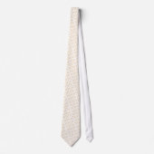 Handgeschetst Oranje zonnepatroon op wit Stropdas (Voorkant)