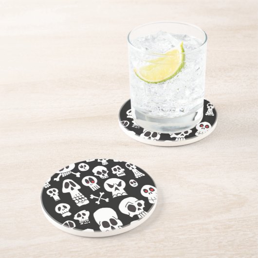 Handgescheurde schedels zandsteen onderzetter (Zijkant)