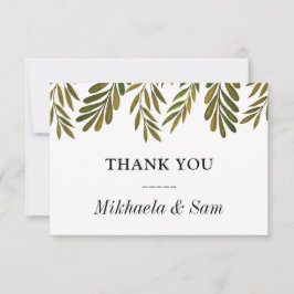 Handgeschilde bladeren Hartelijk dank Kaart