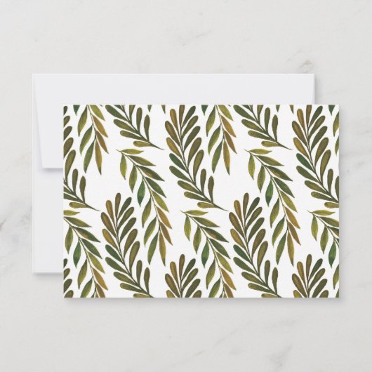 Handgeschilde bladeren Hartelijk dank Kaart (Achterkant)