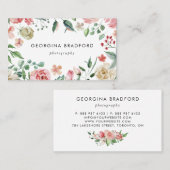 Handgeschilde botanische Rozen en olie Visitekaartje