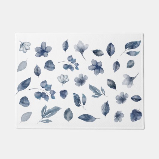 Handgeschilde elementen van de Waterverf in Autumn Deurmat (Voorkant)