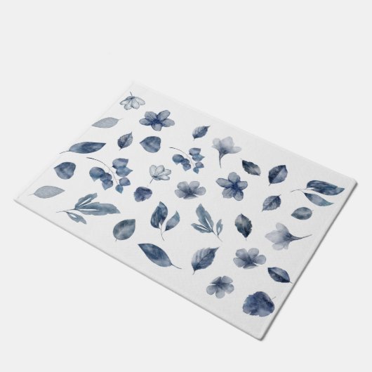 Handgeschilde elementen van de Waterverf in Autumn Deurmat (Schuin)