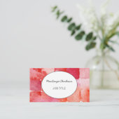 Handgeschilde moderne Abstracte geometrische Water Visitekaartje (Staand voorkant)