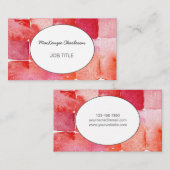 Handgeschilde moderne Abstracte geometrische Water Visitekaartje (Voorkant / Achterkant)