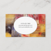 Handgeschilde moderne Abstracte geometrische Water Visitekaartje (Achterkant)