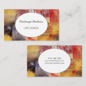 Handgeschilde moderne Abstracte geometrische Water Visitekaartje (Voorkant / Achterkant)