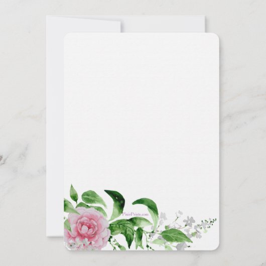 Handgeschilde Rozen Kaart (Achterkant)