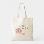 Handgeschilde Rozen La Vie en Roos Tote Bag (Achterkant)