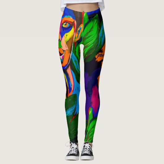 Handgeschilde vrouwen worden geconfronteerd met ex leggings (Voorkant)