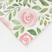 Handgeschilde Waterverf Rozen Fleece Deken (Hoek)