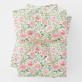 Handgeschilde Waterverf Rozen Inpakpapier Vel (In situ)