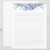 Handgeschilde Waterverf Succulent gelineerd papier (Voorkant / Achterkant)