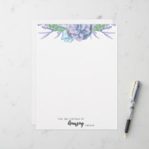 Handgeschilde Waterverf Succulent ongegloofd papie