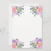 Handgeschilde Waterverf van Floral | Fotobaptisme Bedankkaart (Achterkant)