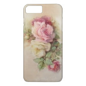  handgeschilde witte en roze rozen Case-Mate iPhone hoesje (Achterkant)