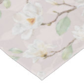 Handgeschilde witte Magnolia op Roze Tafelkleed (Gekanteld)
