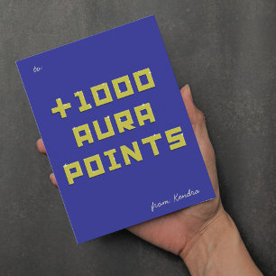 Handgeschilderd + 1000 Aura-punten  Feestdagenkaart