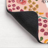 Handgeschilderd Abstract Bloemblush Pink Muismat (Hoek)