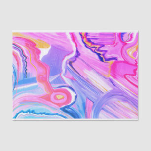 Handgeschilderd Abstract schilderij Tissuepapier