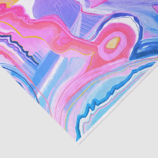 Handgeschilderd Abstract schilderij Tissuepapier (Detail)