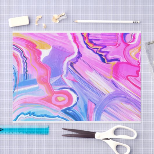 Handgeschilderd Abstract schilderij Tissuepapier (Craft)