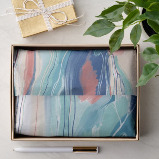 Handgeschilderd Abstract schilderij Tissuepapier (Geschenk)