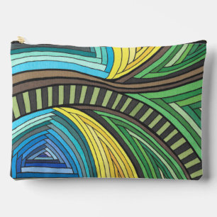 Handgeschilderd Abstracte Boom en Geometrisch Ontw Etui