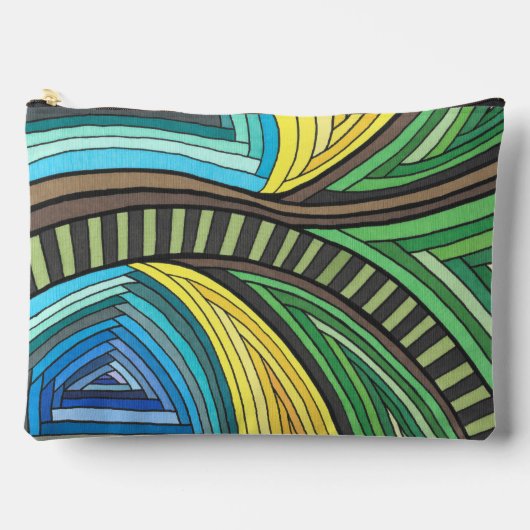 Handgeschilderd Abstracte Boom en Geometrisch Ontw Etui (Voorkant)