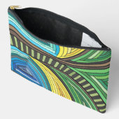 Handgeschilderd Abstracte Boom en Geometrisch Ontw Etui (Open)