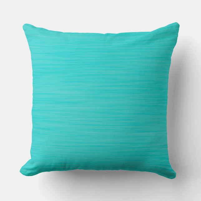 Handgeschilderd Aqua Blue Kussen (Voorkant)
