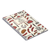 handgeschilderd BBQ gepersonaliseerd recept Notitieboek (Rechterzijde)