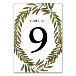 Handgeschilderd bladeren Tabelnummer Kaart
