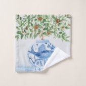Handgeschilderd blauw en witte gember pot bad handdoek (Wasdoekje)