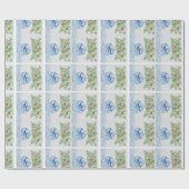 Handgeschilderd blauw en witte gember pot cadeaupapier (Vlak)