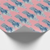 Handgeschilderd blauw en witte gember pot cadeaupapier (Hoek)