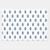 Handgeschilderd blauw en witte gember pot inpakpapier vel (Voorkant 3)