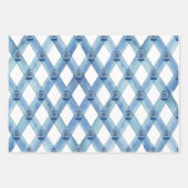 Handgeschilderd blauw en witte gember pot inpakpapier vel (Voorkant 2)