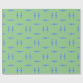 Handgeschilderd blauw gember verlooppapier cadeaupapier (Vlak)